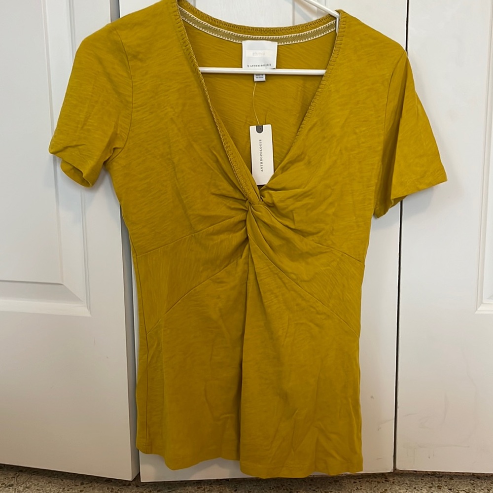 Yellow blouse Anthropologie size Small